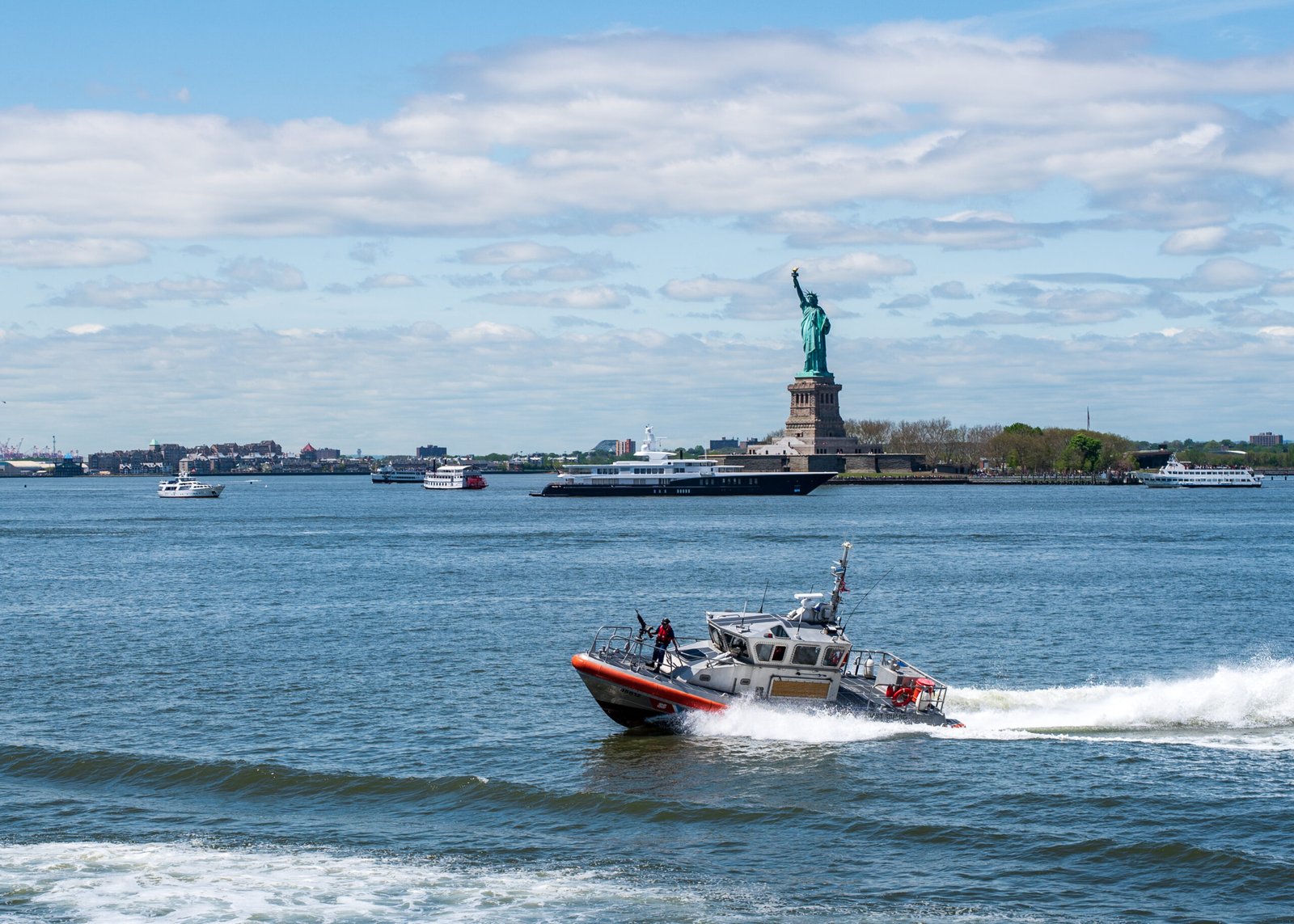 U.S. Coast Guard Response Boat – Medium and Statue of Liberty